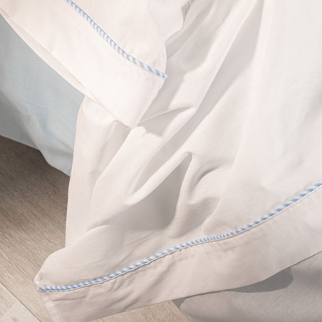 Jeu de draps HappyFriday Basic Kids Essential Bleu Lit 1 persone 2 Pi