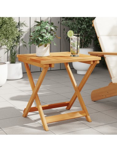 Table pliable de jardin 50x50x50 cm bois d'acacia solide