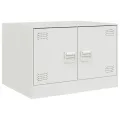 Table basse blanc 67x50x44 cm acier