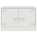 Table basse blanc 67x50x44 cm acier
