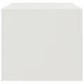 Table basse blanc 67x50x44 cm acier