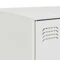Table basse blanc 67x50x44 cm acier