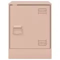 Table de chevet rose 34,5x39x44 cm acier
