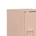 Table de chevet rose 34,5x39x44 cm acier
