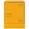 Tables de chevet 2 pcs jaune moutarde 34,5x39x44 cm acier