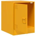 Tables de chevet 2 pcs jaune moutarde 34,5x39x44 cm acier