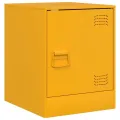 Tables de chevet 2 pcs jaune moutarde 34,5x39x44 cm acier
