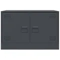 Meuble TV anthracite 67x39x44 cm acier