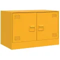 Meuble TV jaune moutarde 67x39x44 cm acier