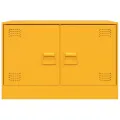 Meuble TV jaune moutarde 67x39x44 cm acier