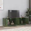 Meubles TV 2 pcs vert olive 67x39x44 cm acier
