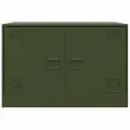 Meubles TV 2 pcs vert olive 67x39x44 cm acier