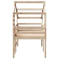 Lit haut sans matelas 90x200 cm bois de pin massif