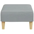 Repose-pied gris clair 77x55x31 cm tissu