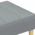 Repose-pied gris clair 77x55x31 cm tissu