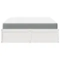 Lit avec matelas blanc 140x200 cm bois massif de pin