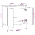 Meuble d'évier chêne sonoma 58x33x60 cm bois d'ingénierie