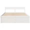 Cadre de lit sans matelas blanc 140x200 cm bois de pin massif