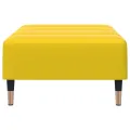 Repose-pied jaune 77x55x31 cm velours