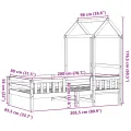 Cadre de lit avec toit sans matelas 80x200 cm
