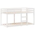 Lit superposé sans matelas blanc 90x200 cm bois de pin massif