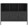 Buffet noir 100,5x39x79 cm acier