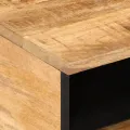 Table basse 80x55x40 cm bois de manguier massif brut