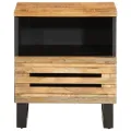 Tables de chevet 2 pcs 40x34x46 cm bois massif de manguier brut