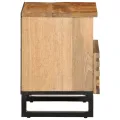Tables de chevet 2 pcs 40x34x46 cm bois massif de manguier brut