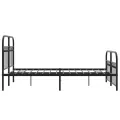 Cadre de lit métal sans matelas avec pied de lit noir 120x190cm