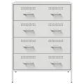 Buffet blanc 68x39x89 cm acier