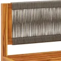 Salon de jardin avec coussins 3 pcs bois massif d'acacia
