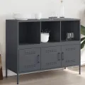 Buffet anthracite 100,5x39x79 cm acier