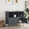 Buffet anthracite 100,5x39x79 cm acier