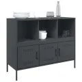 Buffet anthracite 100,5x39x79 cm acier