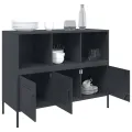 Buffet anthracite 100,5x39x79 cm acier