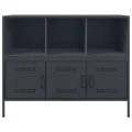 Buffet anthracite 100,5x39x79 cm acier