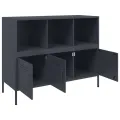 Buffet anthracite 100,5x39x79 cm acier