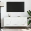 Meuble TV blanc 100,5x39x50,5 cm acier