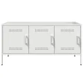 Meuble TV blanc 100,5x39x50,5 cm acier