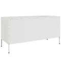 Meuble TV blanc 100,5x39x50,5 cm acier