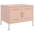 Table basse rose 68x50x50,5 cm acier