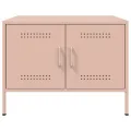Table basse rose 68x50x50,5 cm acier