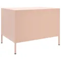 Table basse rose 68x50x50,5 cm acier