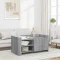 Table basse sonoma gris 100x50x50 cm bois d'ingénierie