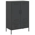 Buffet haut noir 68x39x101,5 cm acier