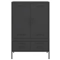 Buffet haut noir 68x39x101,5 cm acier