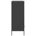 Buffet haut noir 68x39x101,5 cm acier
