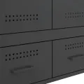 Buffet haut noir 68x39x101,5 cm acier
