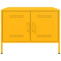 Table basse jaune moutarde 68x50x50,5 cm acier